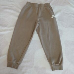 Nike Youth Size 7 Sportswear Club Fleece Jogger Sweat Pants Kids Color Tan